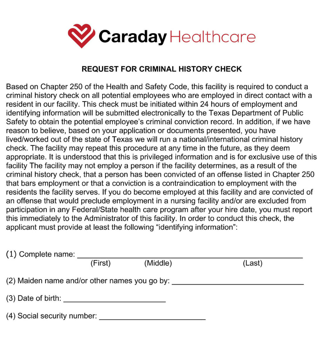 Caraday_background check form