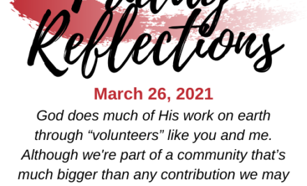 Friday Reflections – March 26, 2021
