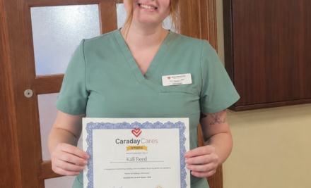 Trinity’s, Kali Reed was nominated for the Second Quarter 2026 Caraday Cares Award!