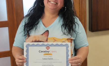 Trinity’s, Sonia Fields was nominated for the Second Quarter 2026 Caraday Cares Award!